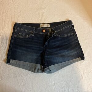Abercrombie & Fitch Dark Blue Jean Shorts